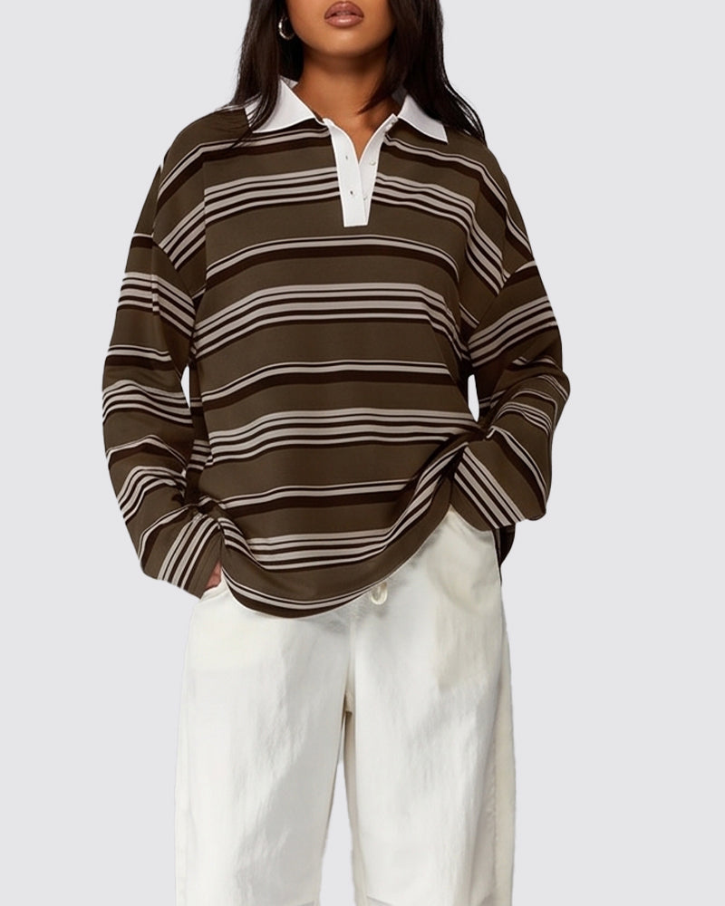 Curvvvy™ Sweat Col V Décontracté à Manches Longues avec Poche