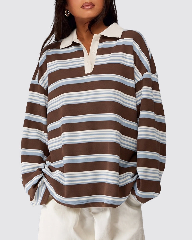 Curvvvy™ Sweat Col V Décontracté à Manches Longues avec Poche