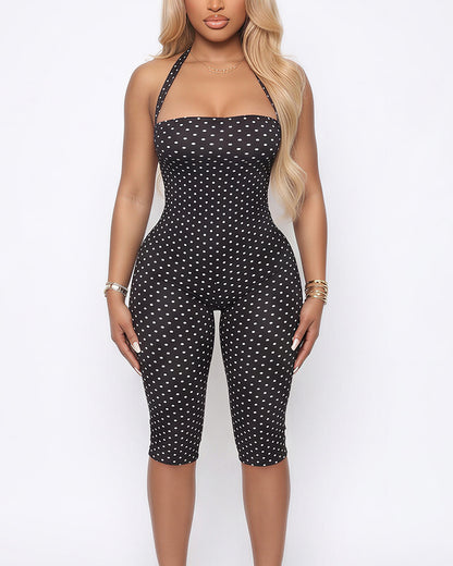 Curvvvy™ Eleganter schwarzer Playsuit in schmaler Passform