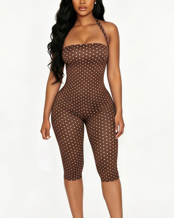 Curvvvy™ Eleganter schwarzer Playsuit in schmaler Passform