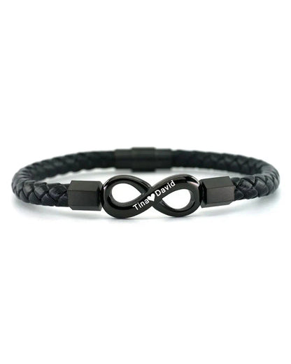 Curvvvy® Custom Men's Braided Leather Bracelet Gift Box