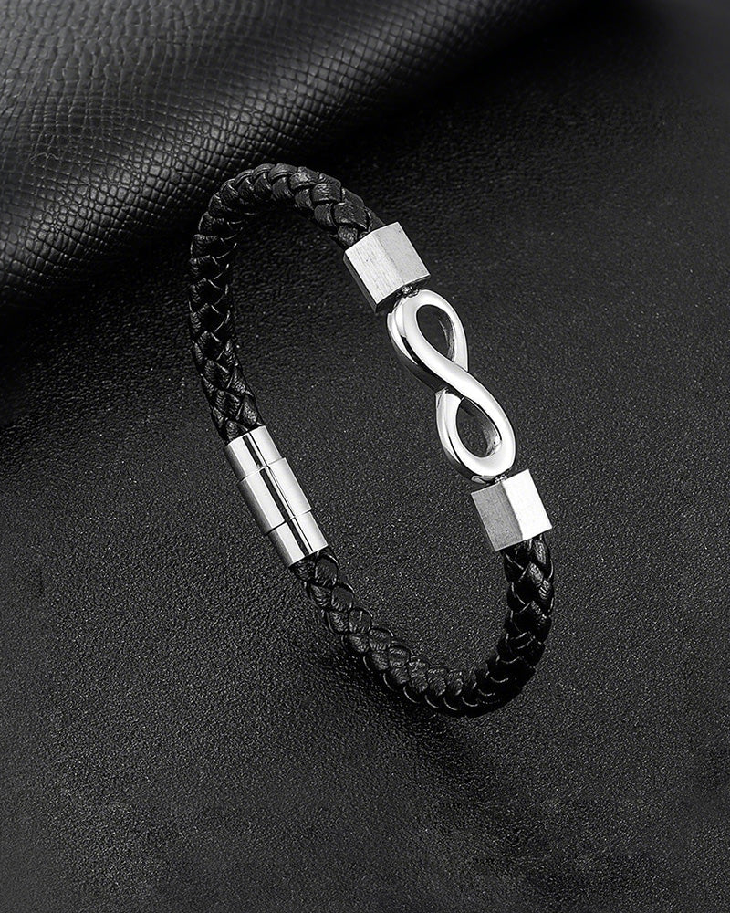 Curvvvy® Custom Men's Braided Leather Bracelet Gift Box