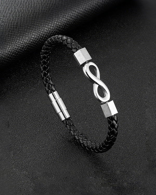 Curvvvy® Custom Men's Braided Leather Bracelet Gift Box