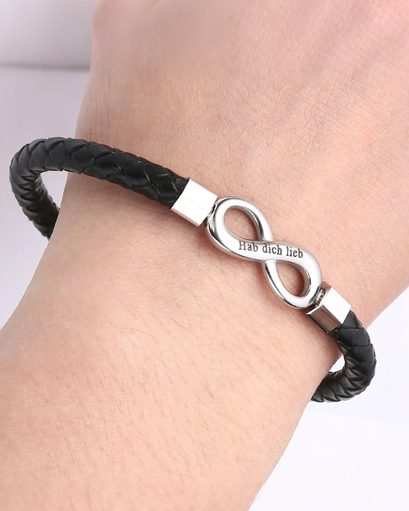 Curvvvy® Custom Men's Braided Leather Bracelet Gift Box