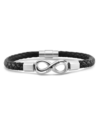 Curvvvy® Custom Men's Braided Leather Bracelet Gift Box