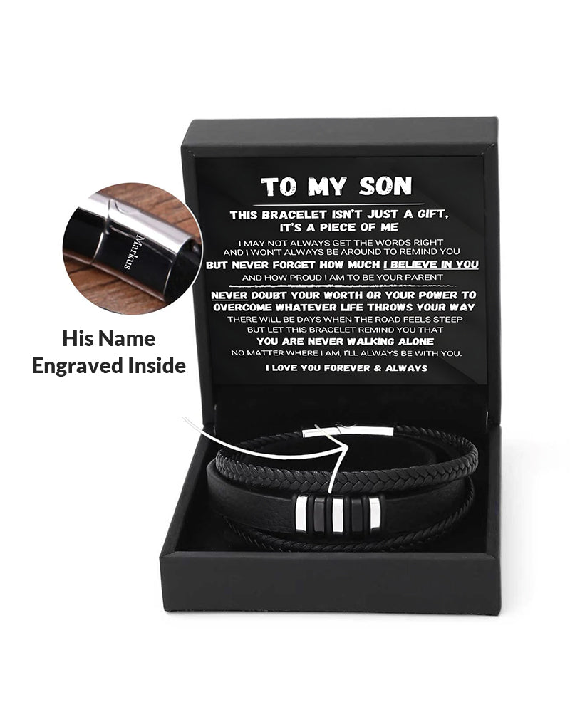 Curvvvy® Custom Multi-Layer Braided Leather Bracelet