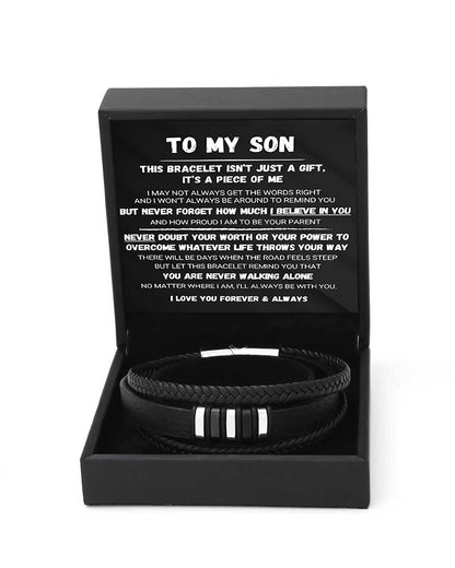 Curvvvy® Custom Multi-Layer Braided Leather Bracelet