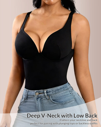 Curvvvy® CurveFlex - V Neck Bodysuit Tummy Control Shapewear Curvvvy-US