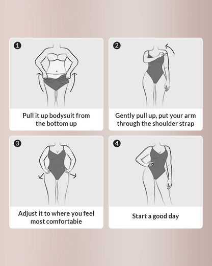 Curvvvy® CurveFlex - V Neck Bodysuit Tummy Control Shapewear Curvvvy-US