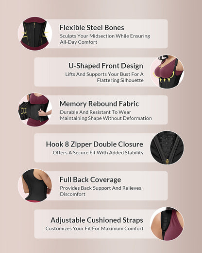 Curvvvy® CurveFlex - Double Waistband Corset Waist Trainer Curvvvy-US