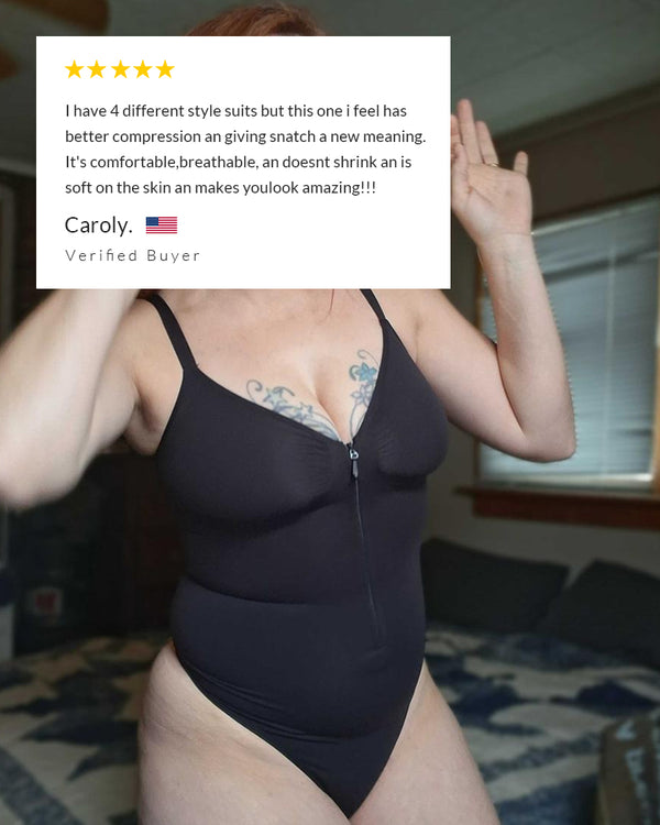 Curvvvy® Seamless Heart-Neck Thong Bodysuit