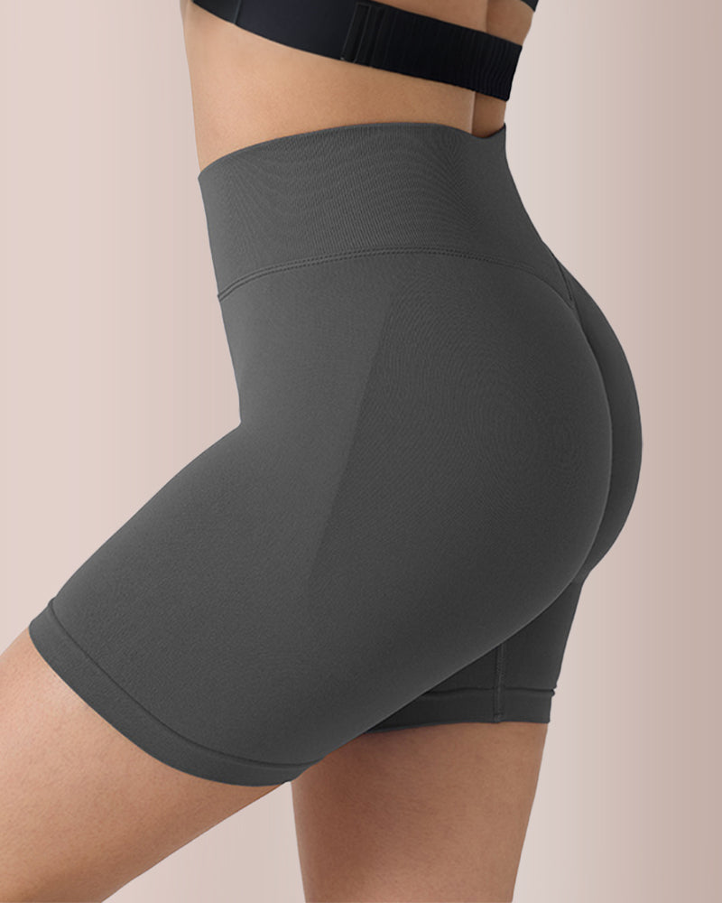 Curvvvy® Seamless Ribbed Peach Lift Booty Shorts