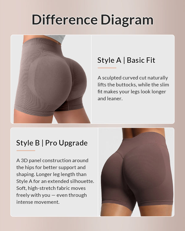 Curvvvy® Seamless Ribbed Peach Lift Booty Shorts