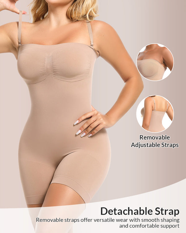 Curvvvy® Detachable Straps Seamless Bandeau Shaping Bodysuit