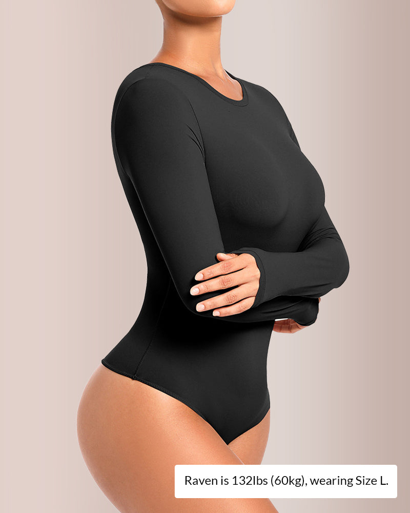 Curvvvy® Sculpting Long Sleeve Crew Neck Bodysuit