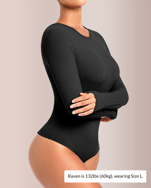 Curvvvy® Sculpting Long Sleeve Crew Neck Bodysuit
