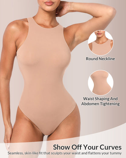 Curvvvy® Seamless Crew Neck Sculpting Bodysuit Shapewear