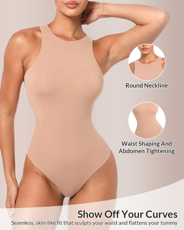 Curvvvy® Seamless Crew Neck Sculpting Bodysuit Shapewear