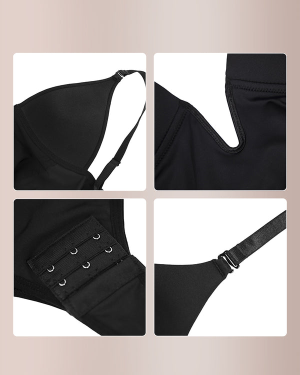 Curvvvy® Deep Plunge Backless Thong Bodysuit Shapewear