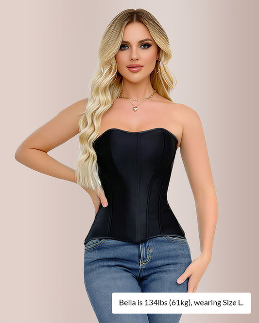 Curvvvy® Vintage Boned Corset Bustier Top Zip-Up Waist Trainer