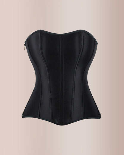 Curvvvy® Vintage Boned Corset Bustier Top Zip-Up Waist Trainer