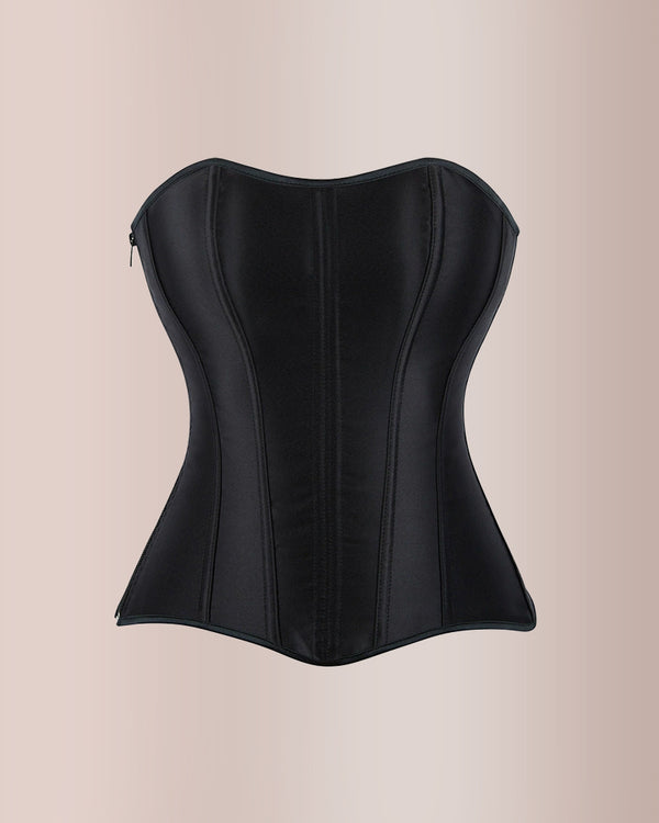 Curvvvy® Vintage Boned Corset Bustier Top Zip-Up Waist Trainer