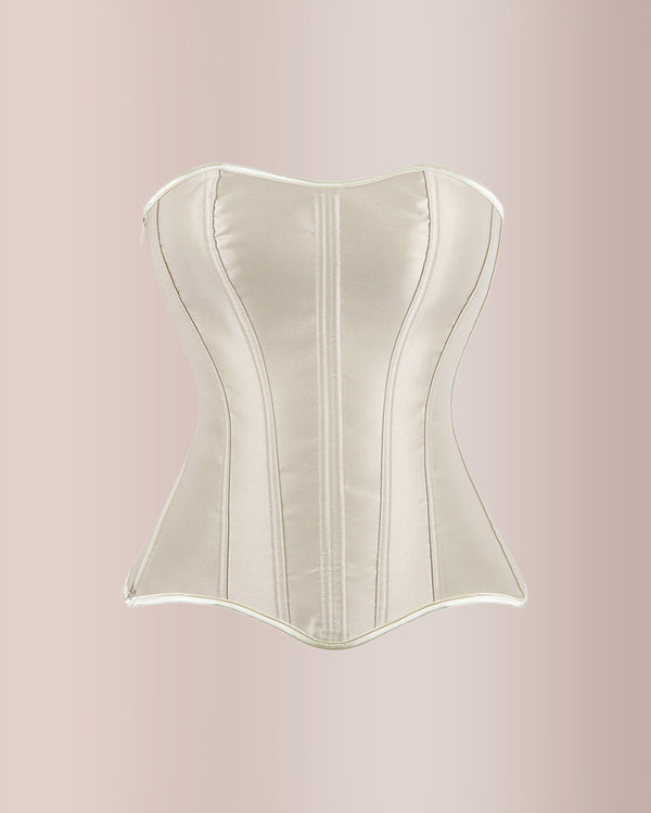 Curvvvy® Vintage Boned Corset Bustier Top Zip-Up Waist Trainer