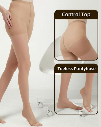 Curvvvy™ Ultradünne 20D Shaping-Strumpfhose ohne Zehen