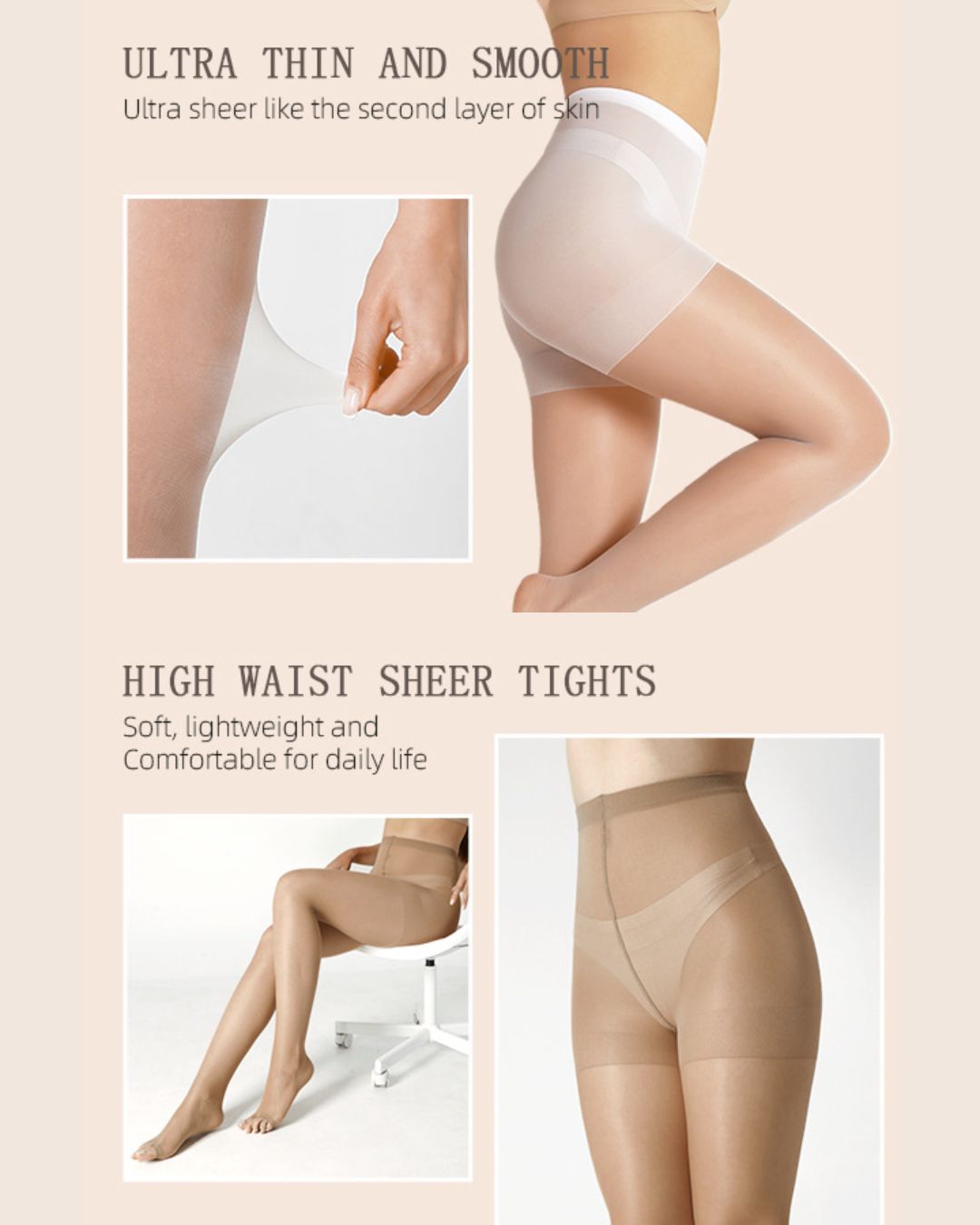 Curvvvy™ Ultradünne 20D Shaping-Strumpfhose ohne Zehen