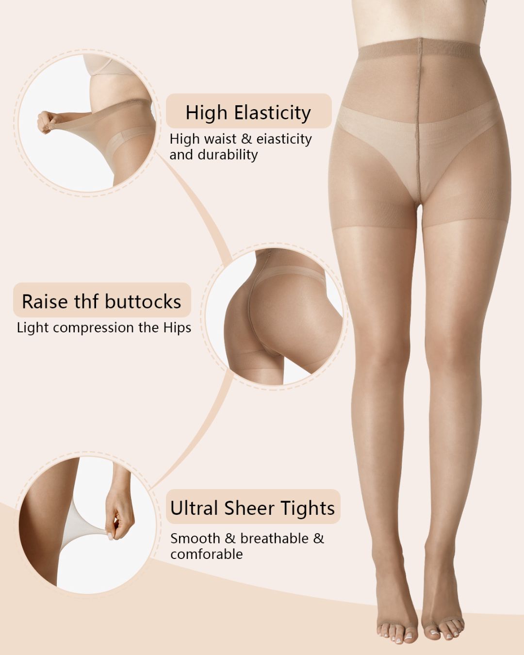 Curvvvy™ Ultradünne 20D Shaping-Strumpfhose ohne Zehen
