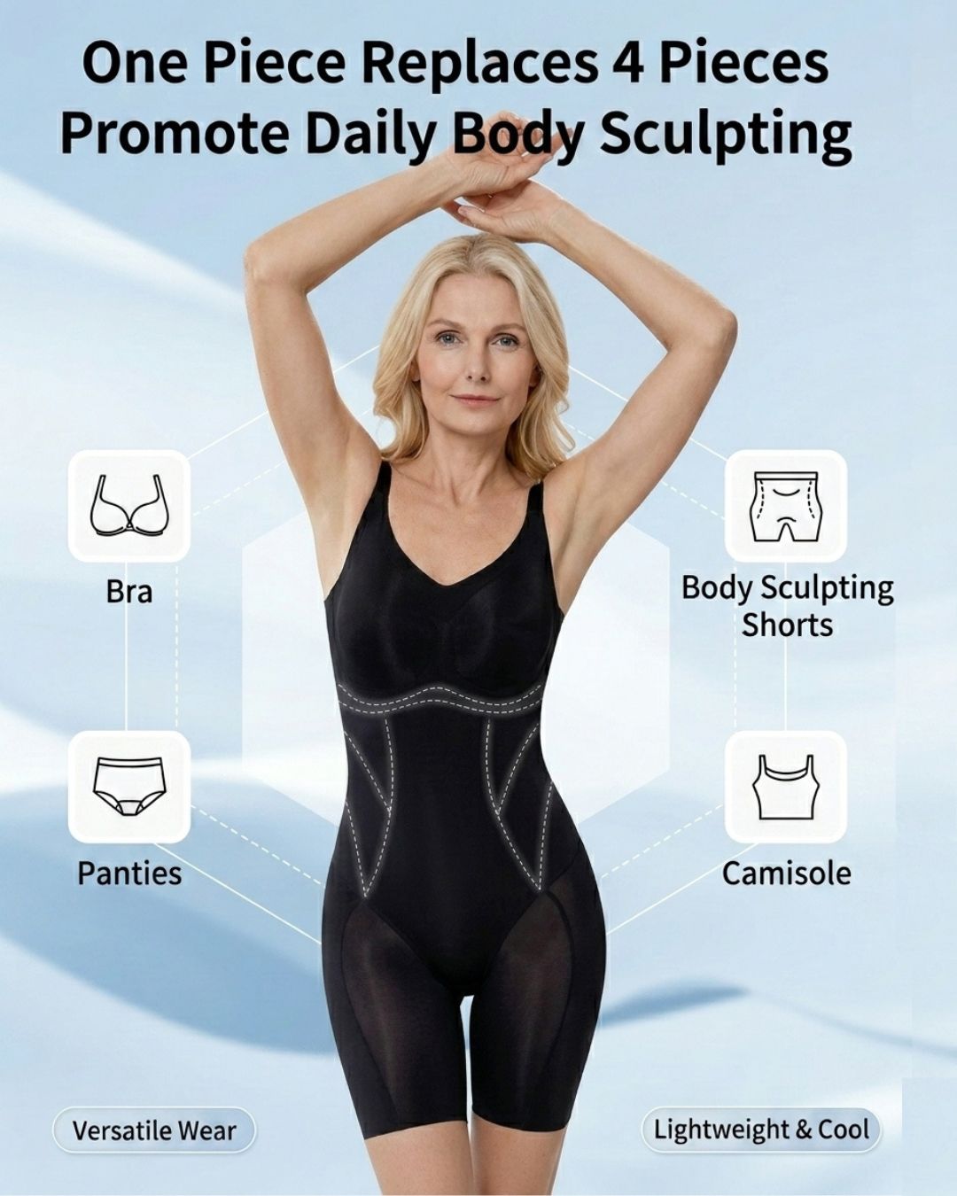 Curvvvy™ Corrigerende Body met Buikcontrole en Billen-Lift