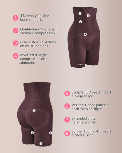 Curvvvy™ Shorts Modellanti Senza Cuciture a Vita Alta