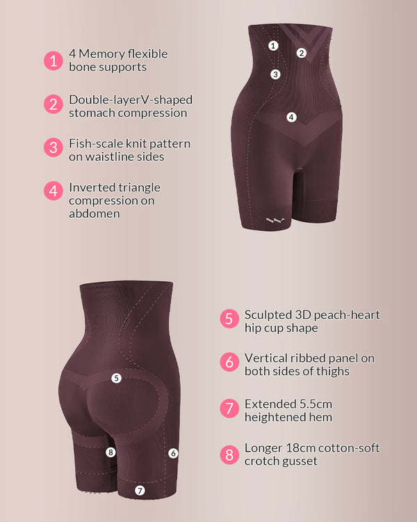 Curvvvy™ Shorts Modellanti Senza Cuciture a Vita Alta