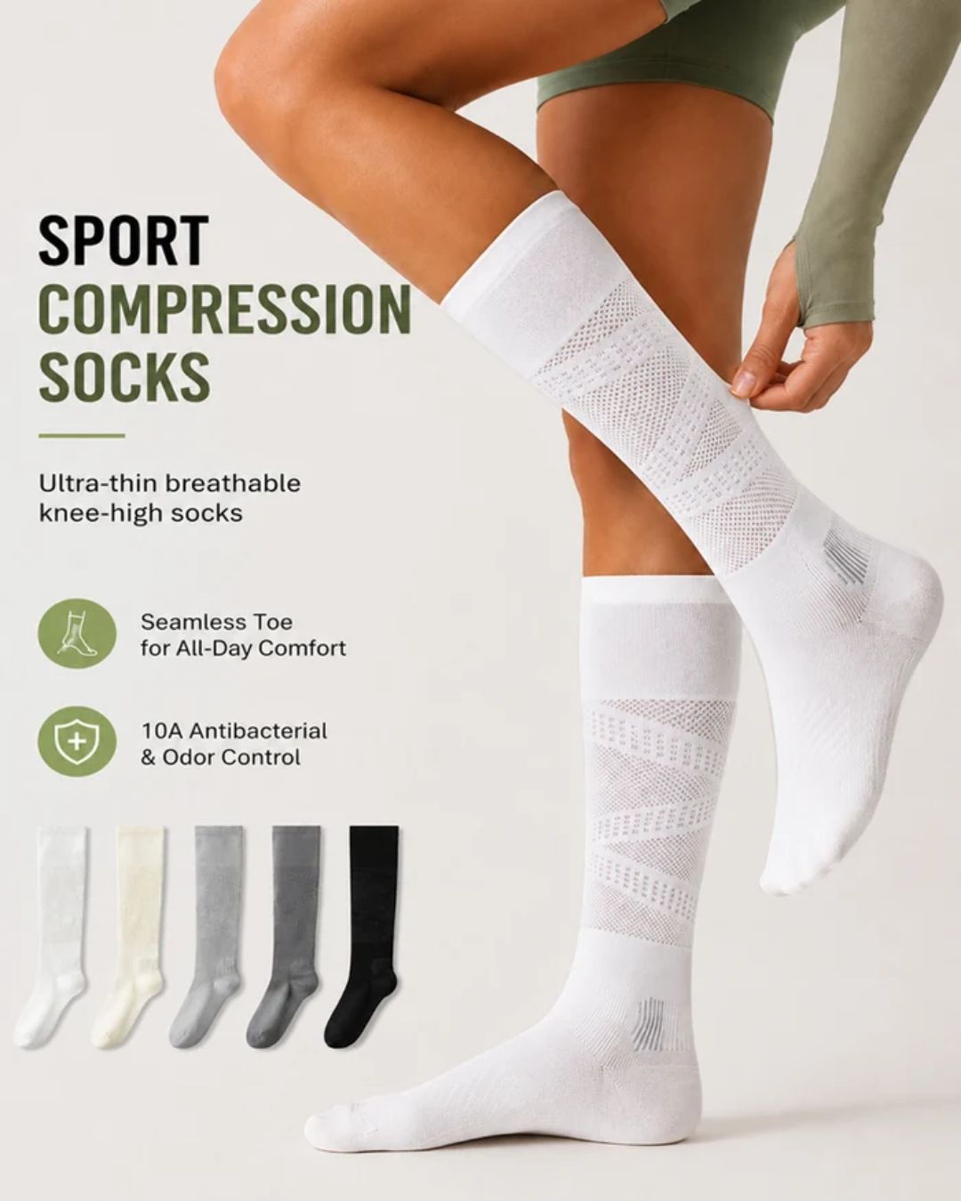 Curvvvy™ Breathable Elastic Sports Calf Compression Socks