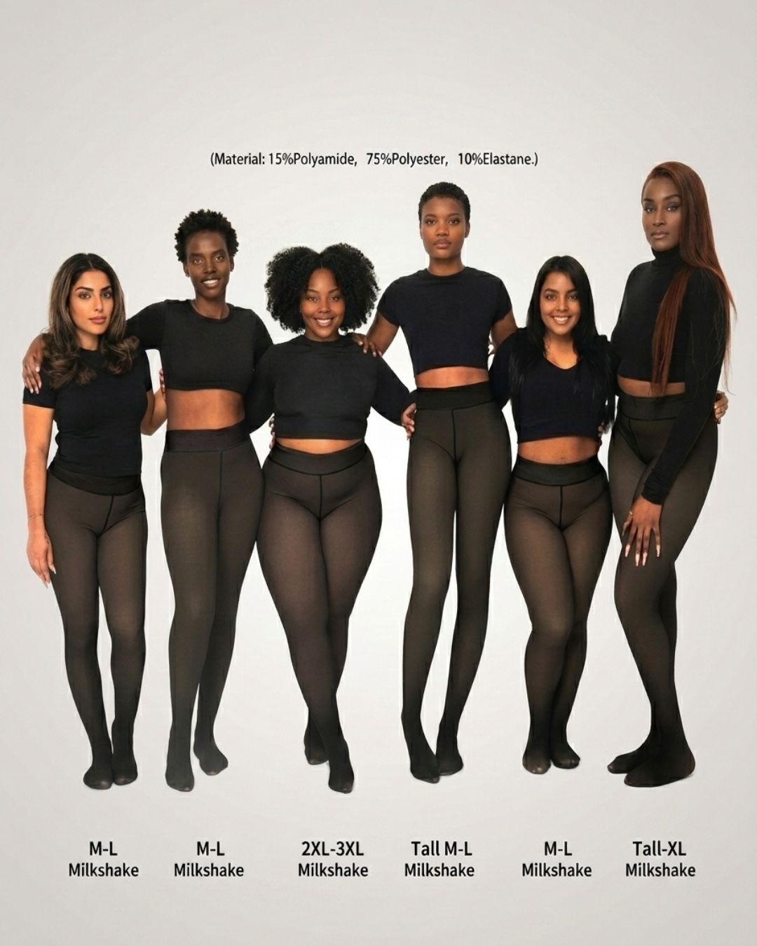 Curvvvy™ Plus Size Thermal Sheer-Look Fleece-Lined Leggings