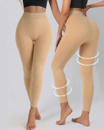 Curvvvy™ Plus Size Thermal Sheer-Look Fleece-Lined Leggings
