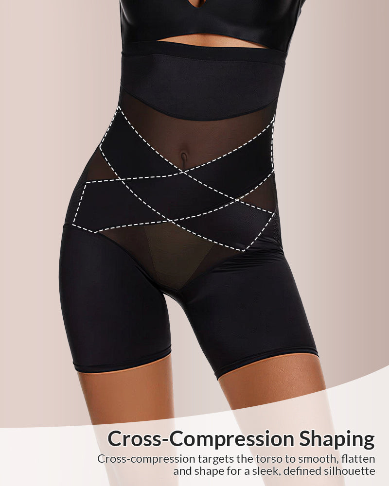 Curvvvy™ High-Waisted Breathable Tummy Control Shapewear Shorts