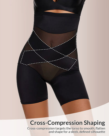 Curvvvy™ High-Waisted Breathable Tummy Control Shapewear Shorts