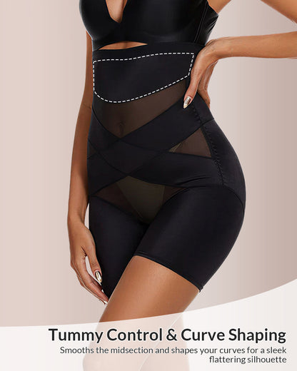Curvvvy™ High-Waisted Breathable Tummy Control Shapewear Shorts