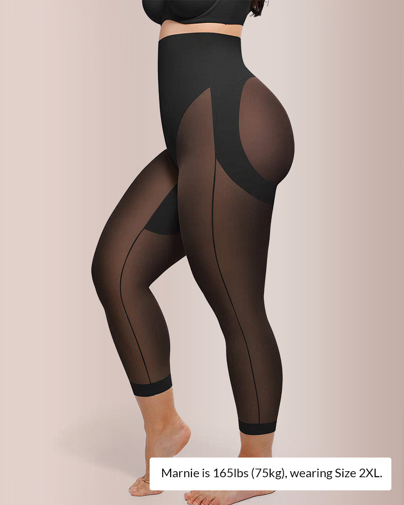 Curvvvy™ Ultradünne High-Waist-Shaping-Shorts mit Cross-Kompression