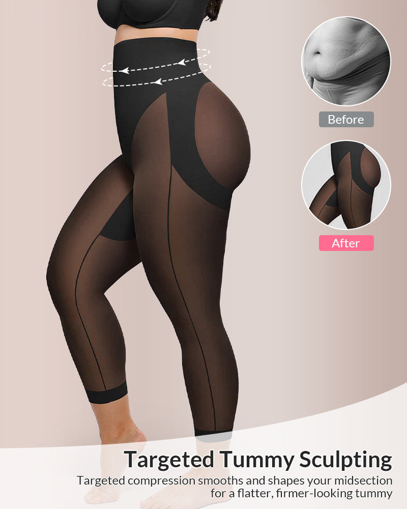 Curvvvy™ Ultradünne High-Waist-Shaping-Shorts mit Cross-Kompression