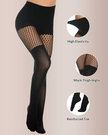 Curvvvy™ Collant Brillant Ultra Transparent Taille Haute (Lot de 2)