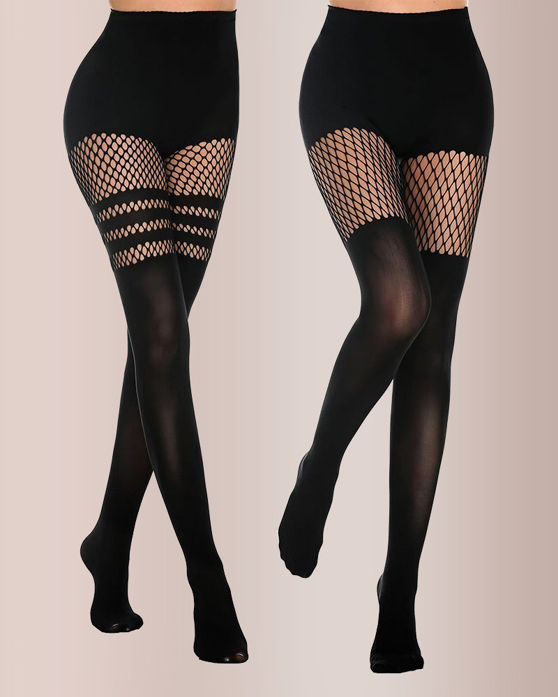 Curvvvy™ Collant Brillant Ultra Transparent Taille Haute (Lot de 2)