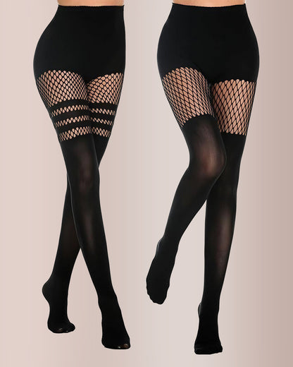 Curvvvy™ Collant Brillant Ultra Transparent Taille Haute (Lot de 2)