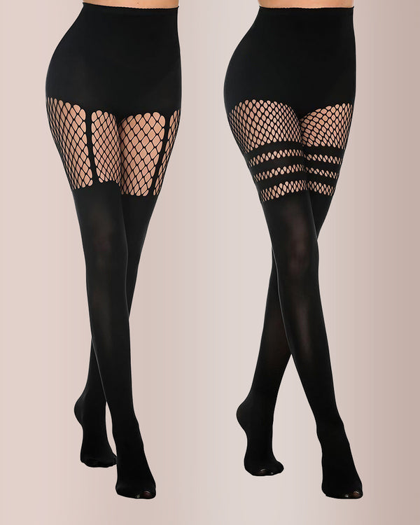Curvvvy™ Collant Brillant Ultra Transparent Taille Haute (Lot de 2)
