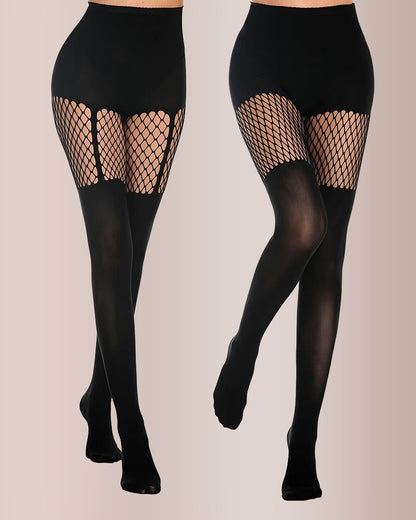 Curvvvy™ Collant Brillant Ultra Transparent Taille Haute (Lot de 2)