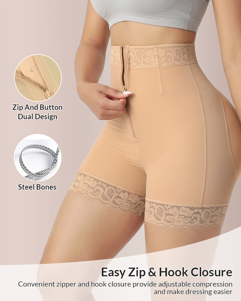 Curvvvy™ Sculpt & Lift High-Waisted Zipper Shapewear Shorts