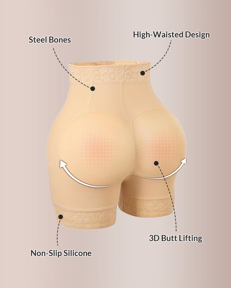Curvvvy™ Sculpt & Lift High-Waisted Zipper Shapewear Shorts
