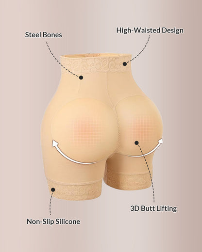 Curvvvy™ Sculpt & Lift High-Waisted Zipper Shapewear Shorts