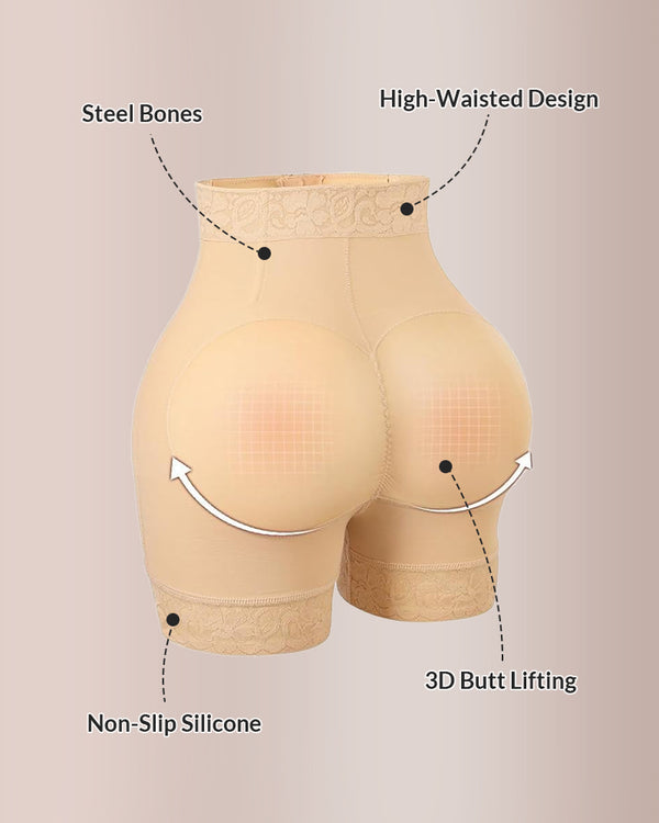 Curvvvy™ Sculpt & Lift High-Waisted Zipper Shapewear Shorts
